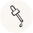 Glass bottle with pipette applicator